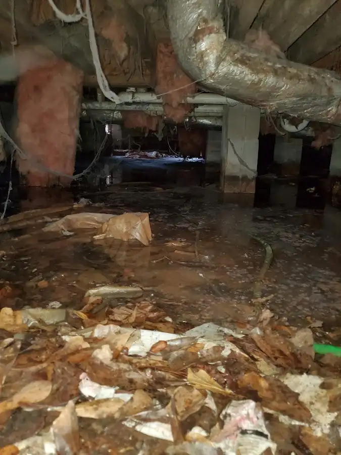 Crawl space flood assessment for Commercial Water Damage Restoration in Normandy Park