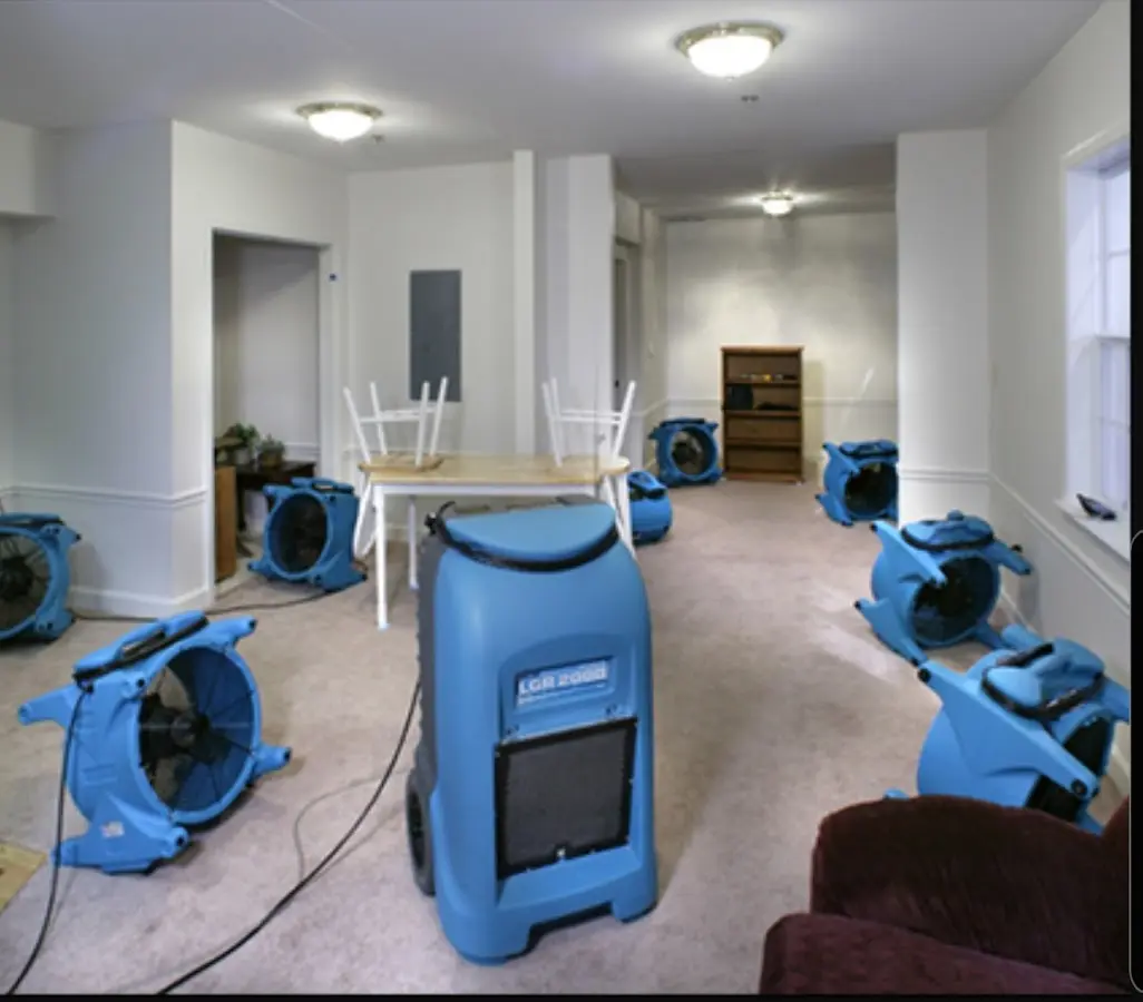 Air movers and dehumidifier setup for Water Extraction & Removal in Normandy Park